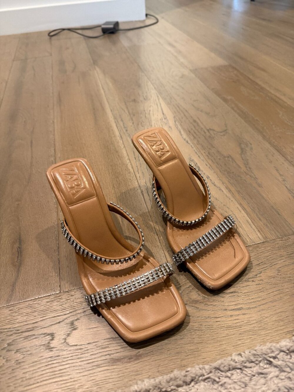 Zara rhinestone heels sz 6
